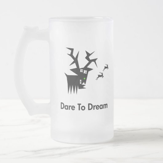 Herten durven dromen matglas bierpul (Links)