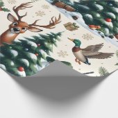 Herten, eenden & jager cadeaupapier (Hoek)