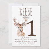 Herten eerste verjaardag uitnodiging (Voorkant)