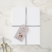 Herten Eland Kerstmis Cadeaulabel (Met Touw)