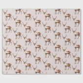 Herten Eland Kerstmis Cadeaupapier (Vlak)