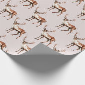 Herten Eland Kerstmis Cadeaupapier (Hoek)