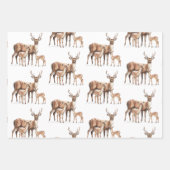Herten Eland Kerstmis Inpakpapier Vel (Voorkant 3)