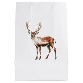 Herten Eland Kerstmis Medium Cadeauzakje (Achterkant)