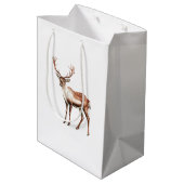 Herten Eland Kerstmis Medium Cadeauzakje (Achterkant Gekanteld)
