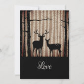 Herten en Aspen Bomen Rustieke Woodland Bruiloft Kaart (Achterkant)