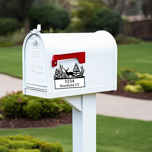 Herten en bomen aangepast adressticker sticker