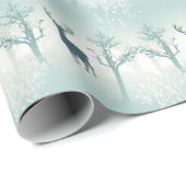 Herten en boom patroon cadeaupapier (Rol Hoek)