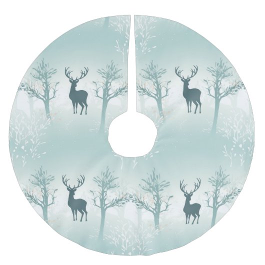 Herten en boom patroon kerstboom rok (Voorkant)