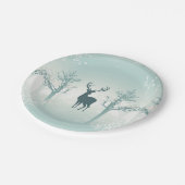 Herten en boom patroon papieren bordje (Gekanteld)