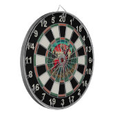 Herten- en bosdoelwit-afbeelding dartbord (Voorkant Links)