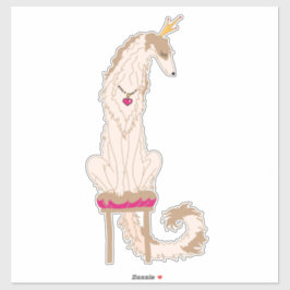 Herten en bruine koninklijke Borzoi uitknipbare vi Sticker