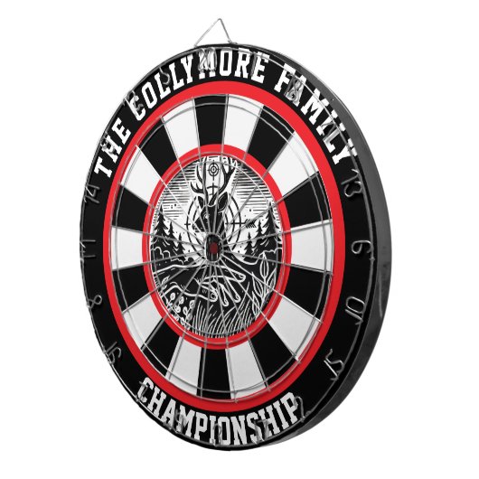 Herten en doel rustieke kunstwerken dartbord (Voorkant Rechts)