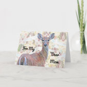 Herten en Duif Patroon Moederdagkaart Kaart (Voorkant)