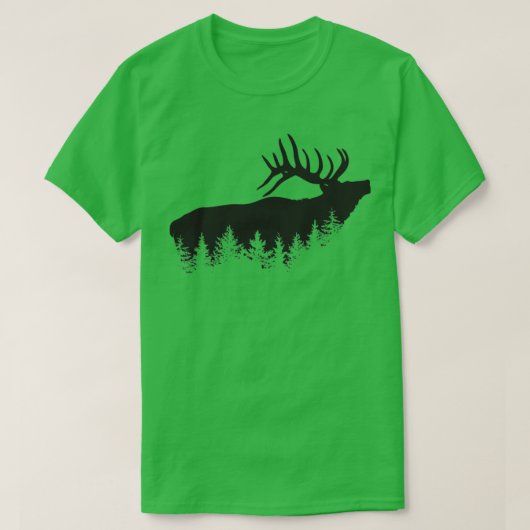 Herten en Evergreens jagen T-shirt (Design voorkant)