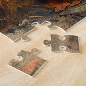 herten en fawn herfstblad 20x30 legpuzzel (Zijkant)