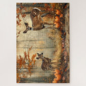 herten en fawn herfstblad 20x30 legpuzzel (Verticaal)