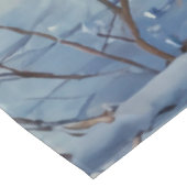 Herten en Gelukkige Sneeuwman Winter Vakantie Scèn Tafelkleed (Gekanteld)