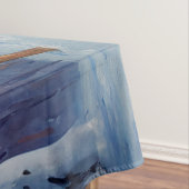 Herten en Gelukkige Sneeuwman Winter Vakantie Scèn Tafelkleed (Voorbeeld)