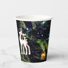 Herten en gouden ballen papieren bekers