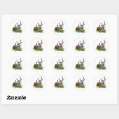 Herten en kardinaal met Holly Stickers (Vel)