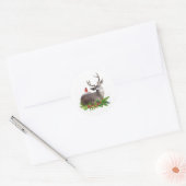 Herten en kardinaal met Holly Stickers (Envelop)