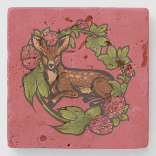 Herten en Klaver natuur liefhebbers bosgebied Stenen Onderzetter