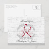 Herten en Krans Birch Look Dank u Briefkaart (Voorkant / Achterkant)