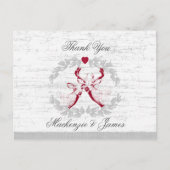 Herten en Krans Birch Look Dank u Briefkaart (Voorkant)