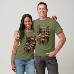 Herten en landelijk Amerika T-shirt