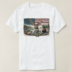 Herten en landelijk Amerika T-shirt