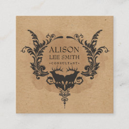 Herten en ornamenten vierkante visitekaartje