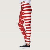 Herten en strepen Kerstmis Leggings (Links)