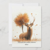 Herten- en vallende bladeren uitnodigingen of brie (Voorkant)