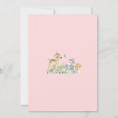 Herten en vrienden baby shower kaart (Achterkant)