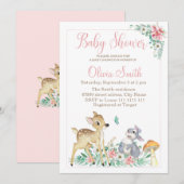 Herten en vrienden baby shower kaart (Voorkant / Achterkant)