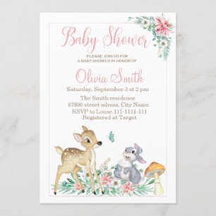 Herten en vrienden baby shower kaart