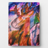 Herten en winter fotoplaat (voorkant)