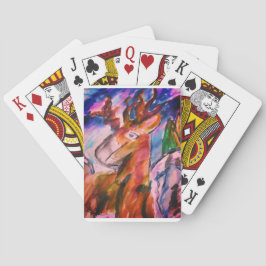 Herten en winter pokerkaarten