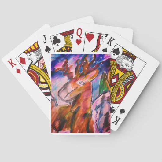 Herten en winter pokerkaarten (Achterkant)