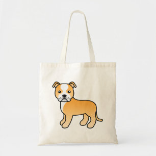 Herten-en-witte Staffordshire Bull Terrier-hond Tote Bag