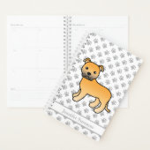 Herten Engelse Staffie Schattige Cartoon Hond & Te Planner (Display)