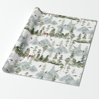 Herten Evergreen Bos Inpakpapier