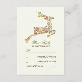 Herten Fall Wedding RSVP-kaarten RSVP Kaartje