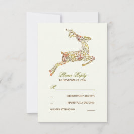 Herten Fall Wedding RSVP-kaarten RSVP Kaartje