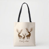 Herten familie tote bag (Voorkant)