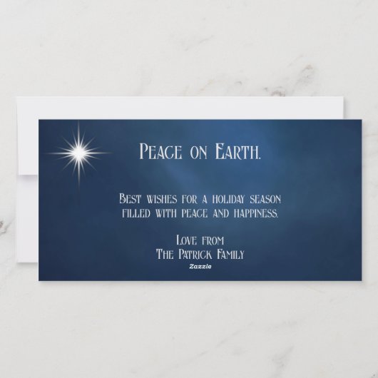 Herten Familie Winter Bossen Kerst Kaart (Achterkant)