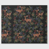 Herten Fawn bloemmotief Cadeaupapier (Vlak)