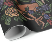 Herten Fawn bloemmotief Cadeaupapier (Rol Hoek)