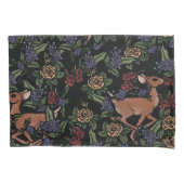 Herten Fawn bloemmotief Kussensloop (Voorkant)